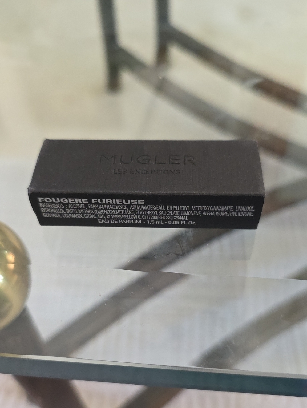 Mugler Fougere Furieuse Sample Box - Rare Small Sample